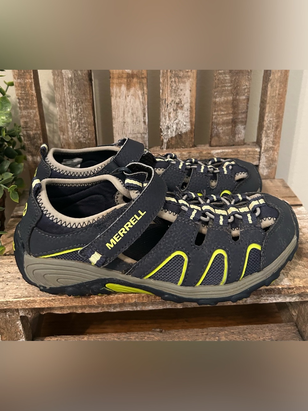 MERRELL Big Kid's Hydro H2O Hiker Sandal boys Navy size 2